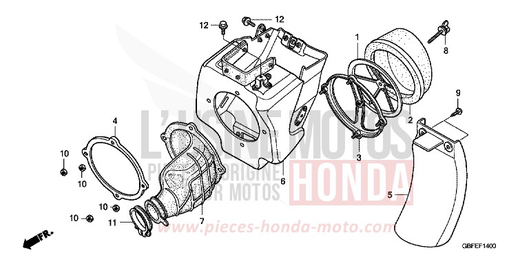 LUFTFILTER von CR85R "Big Wheel" EXTREME RED (R292) von 2007